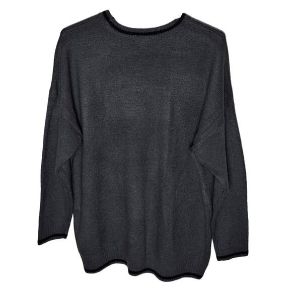 Torrid 1 Women 14/16 1x Gray Soft Plush Knit Star Knit Crewneck Sweater - Picture 4 of 9